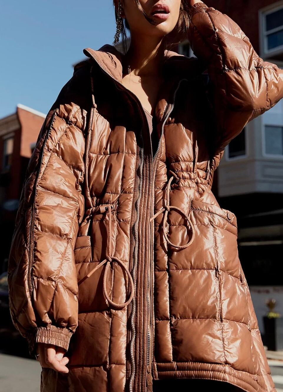 Free People FP Movement Patricia Packable Poncho Puffer Jacket Sz. XS